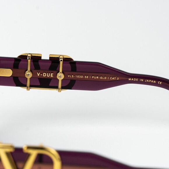 Valentino Women Sunglasses Crystal Purple Grey Cat Eye V - DUE VLS-103D-50 main image 12